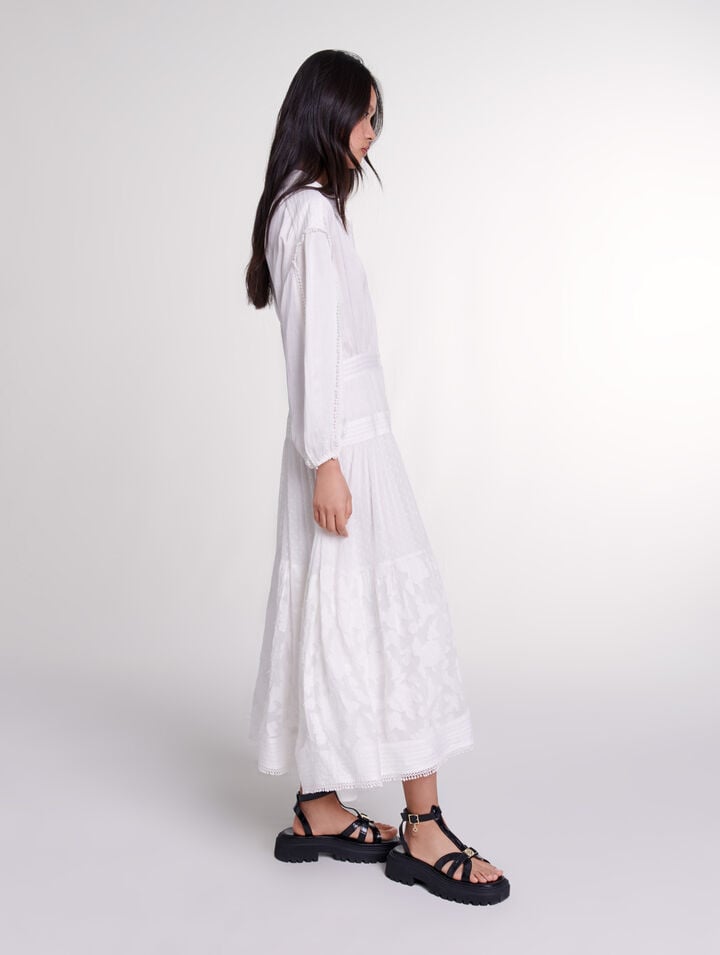 Robe longue en patchwork de coton