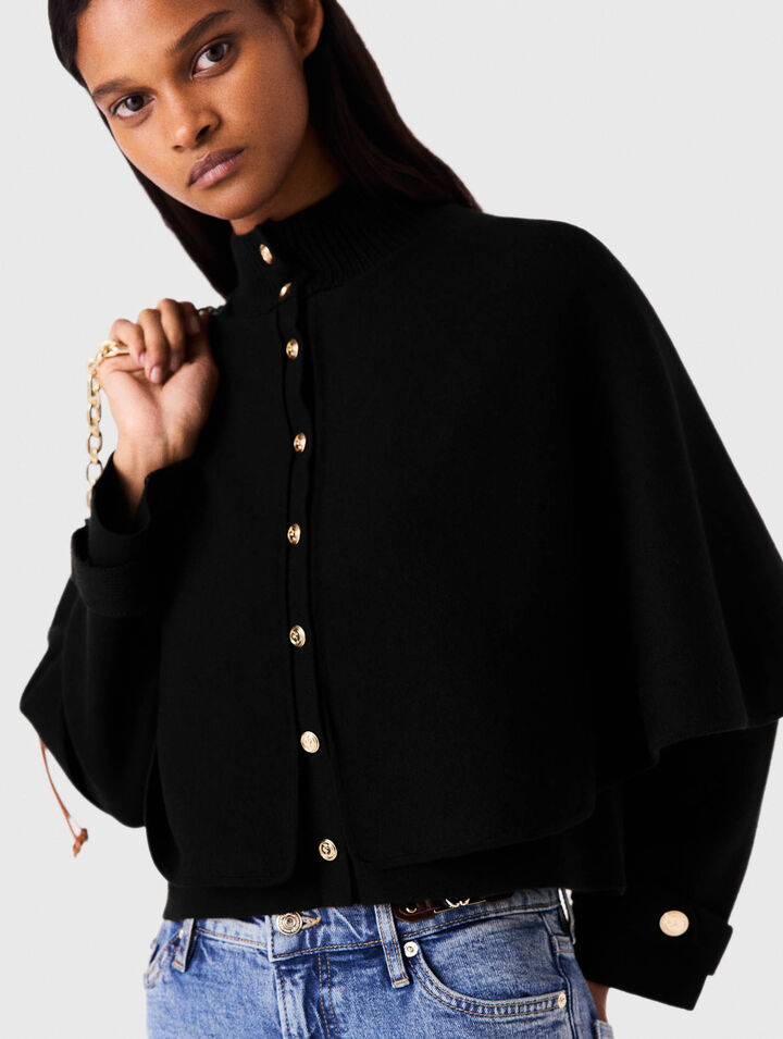 Cape-effect cardigan