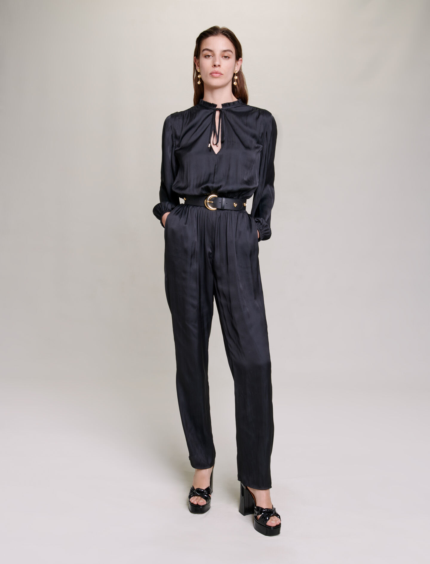 Combinaison longue cintree noire