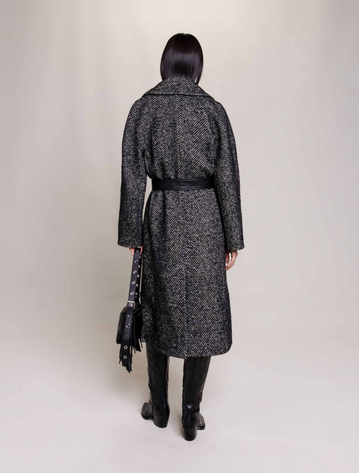 Manteau long chevrons