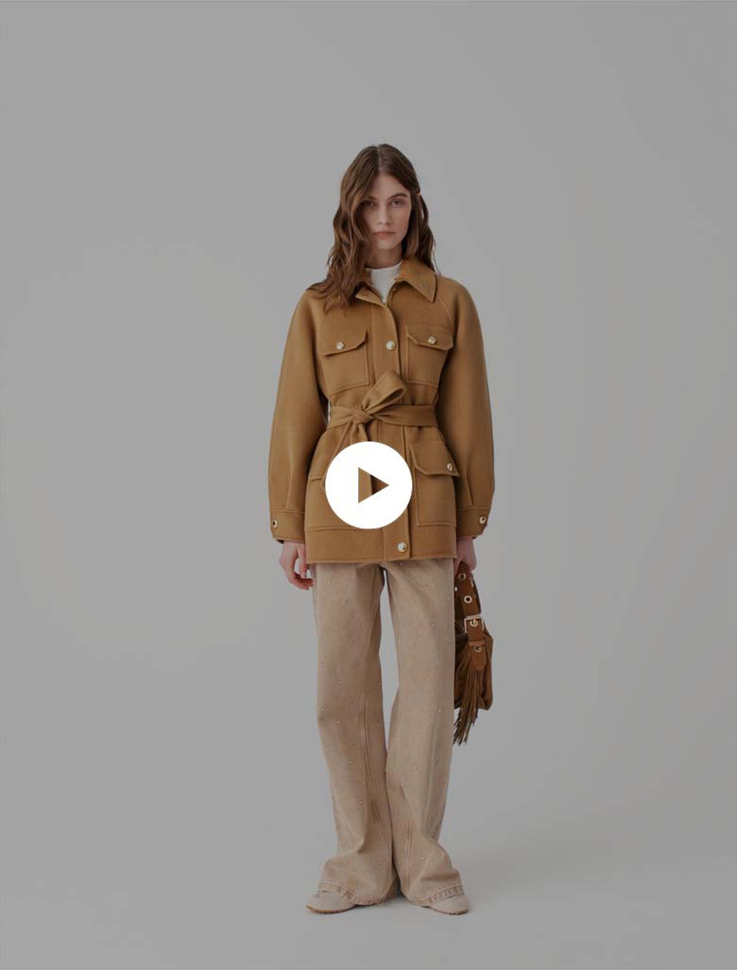 Mid-length wool coat