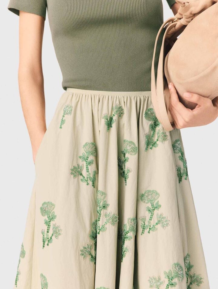 Beaded technical skirt