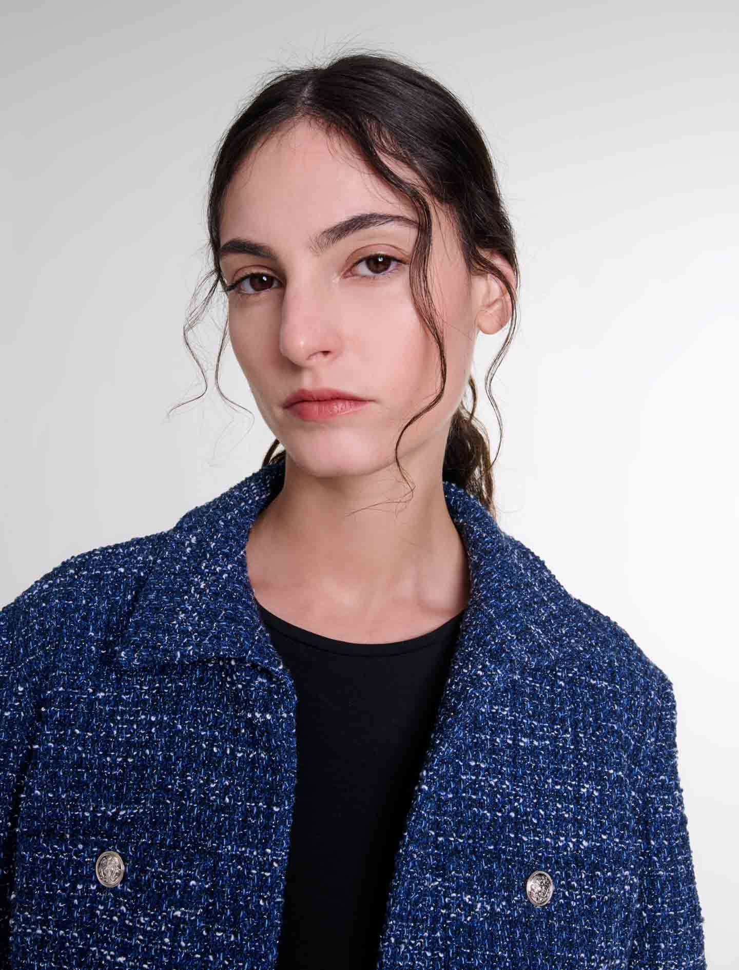 Lumignon original Blue tweed dress ブラック Lumignon original Blue tweed dress ブラック Robin Dress