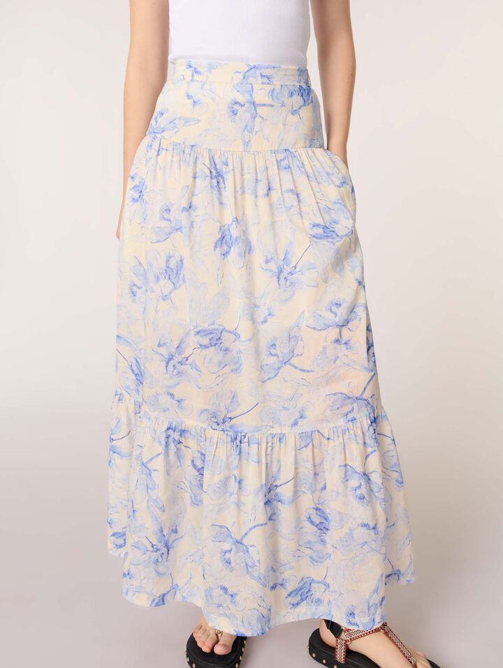 Jupe longue imprimée floral