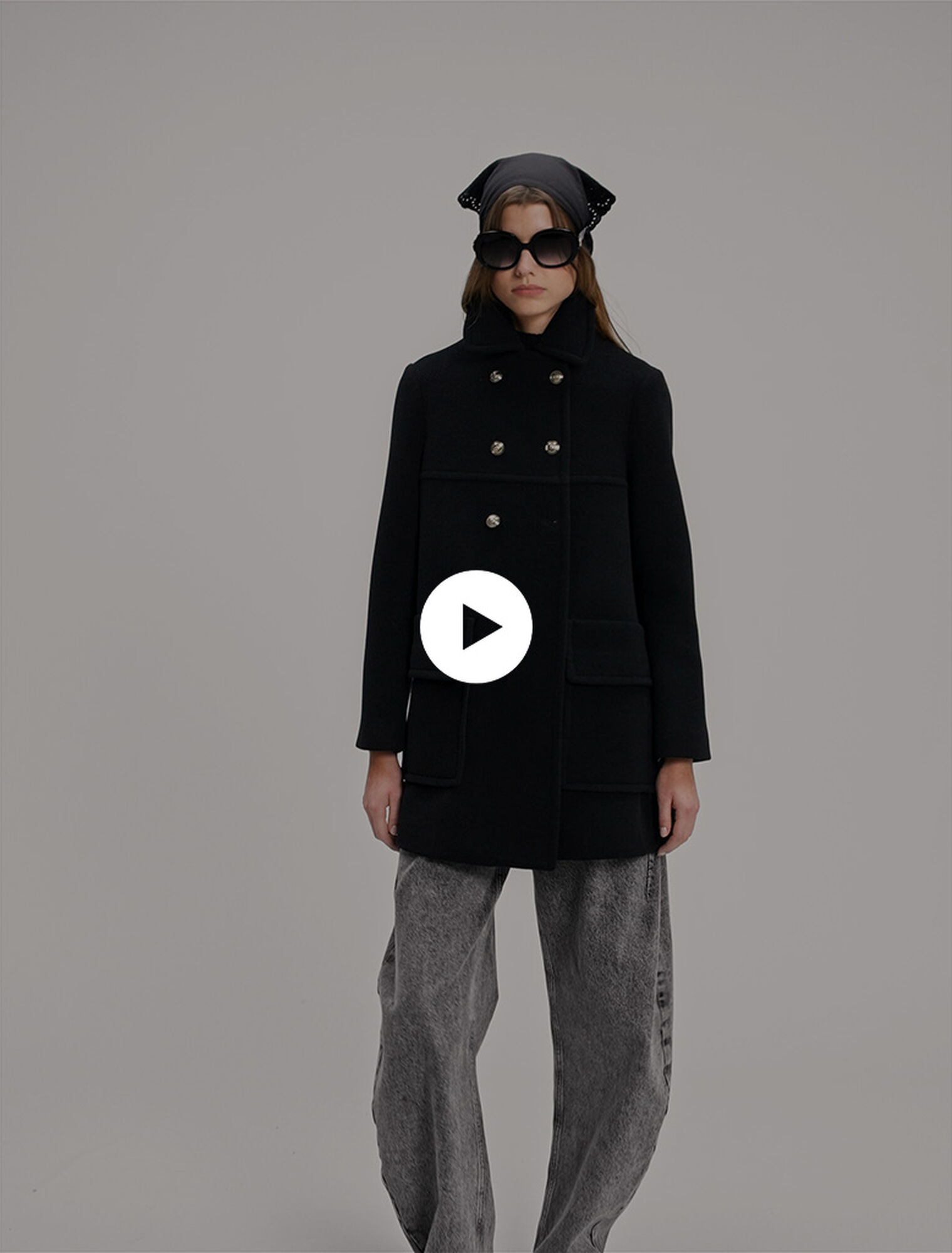 Manteau en laine mélangée