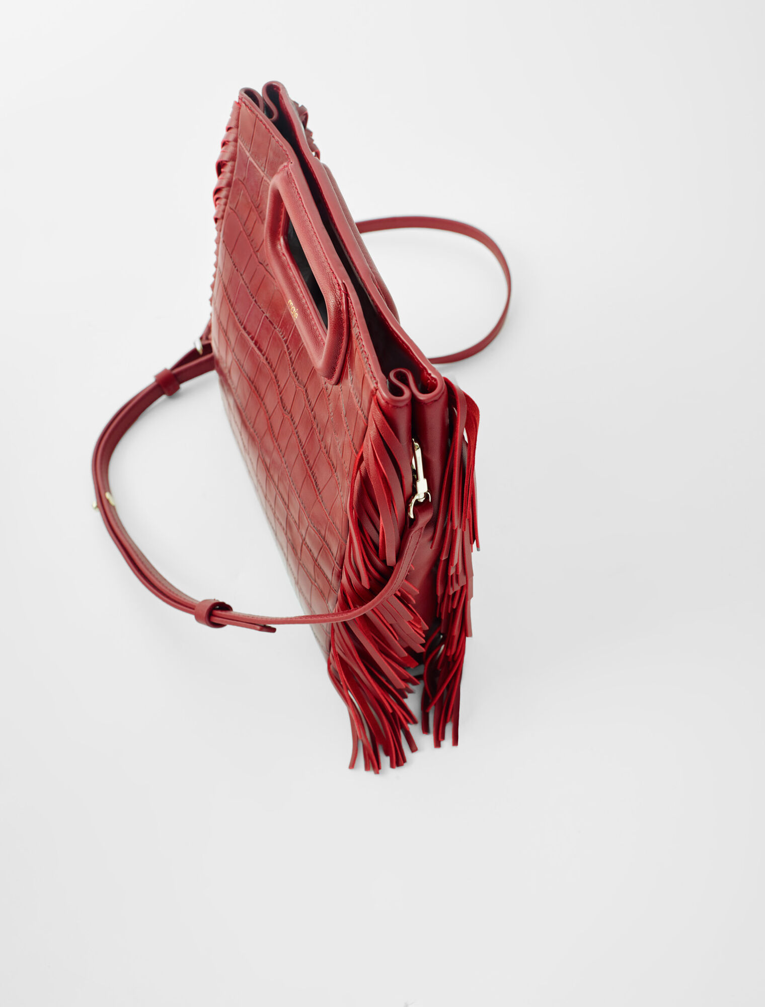 Sac M en cuir croco