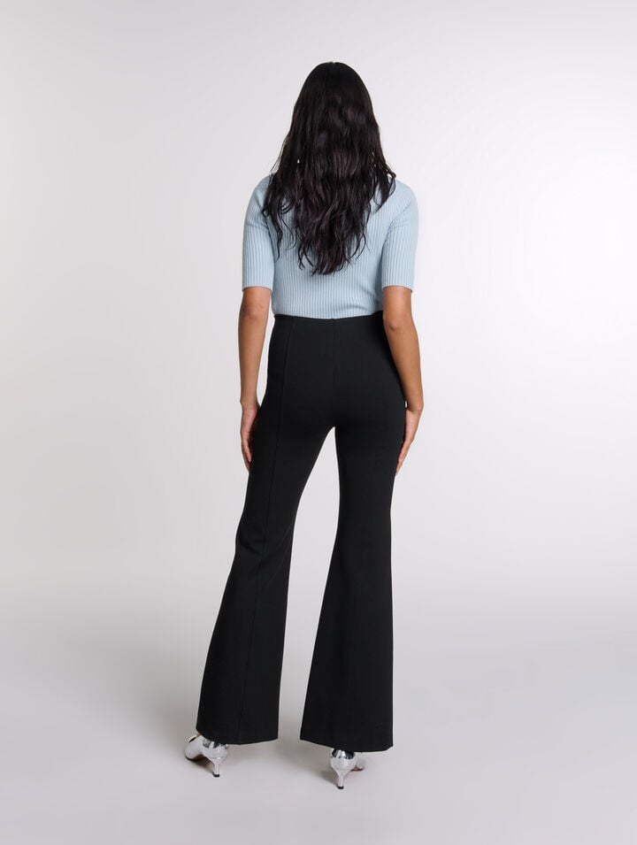Pantalon évasé avec détail bijoux