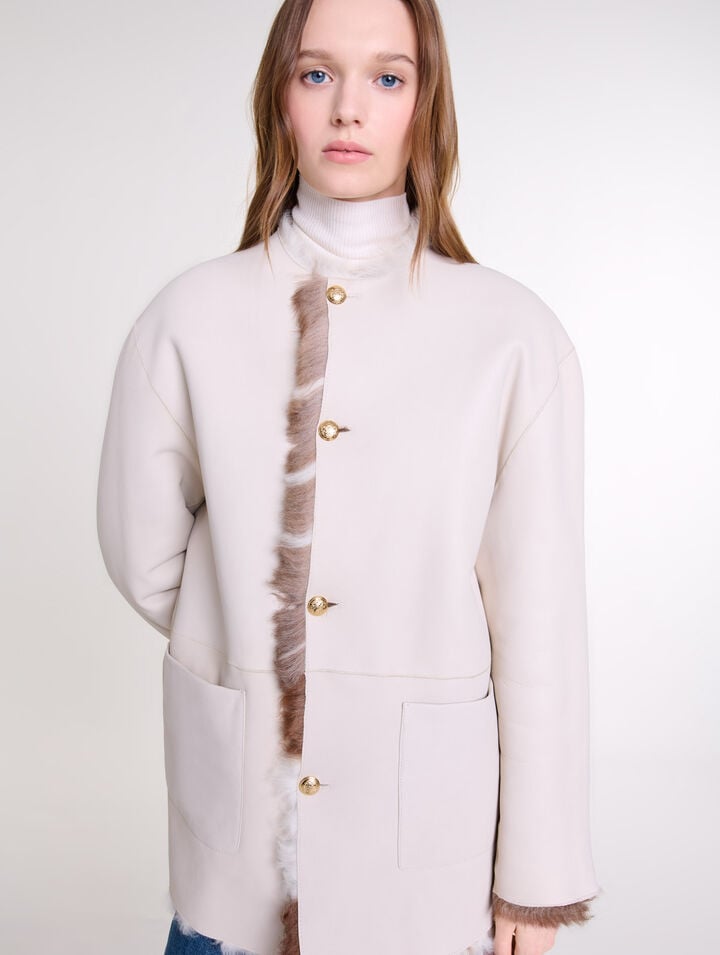 Peau lainée réversible