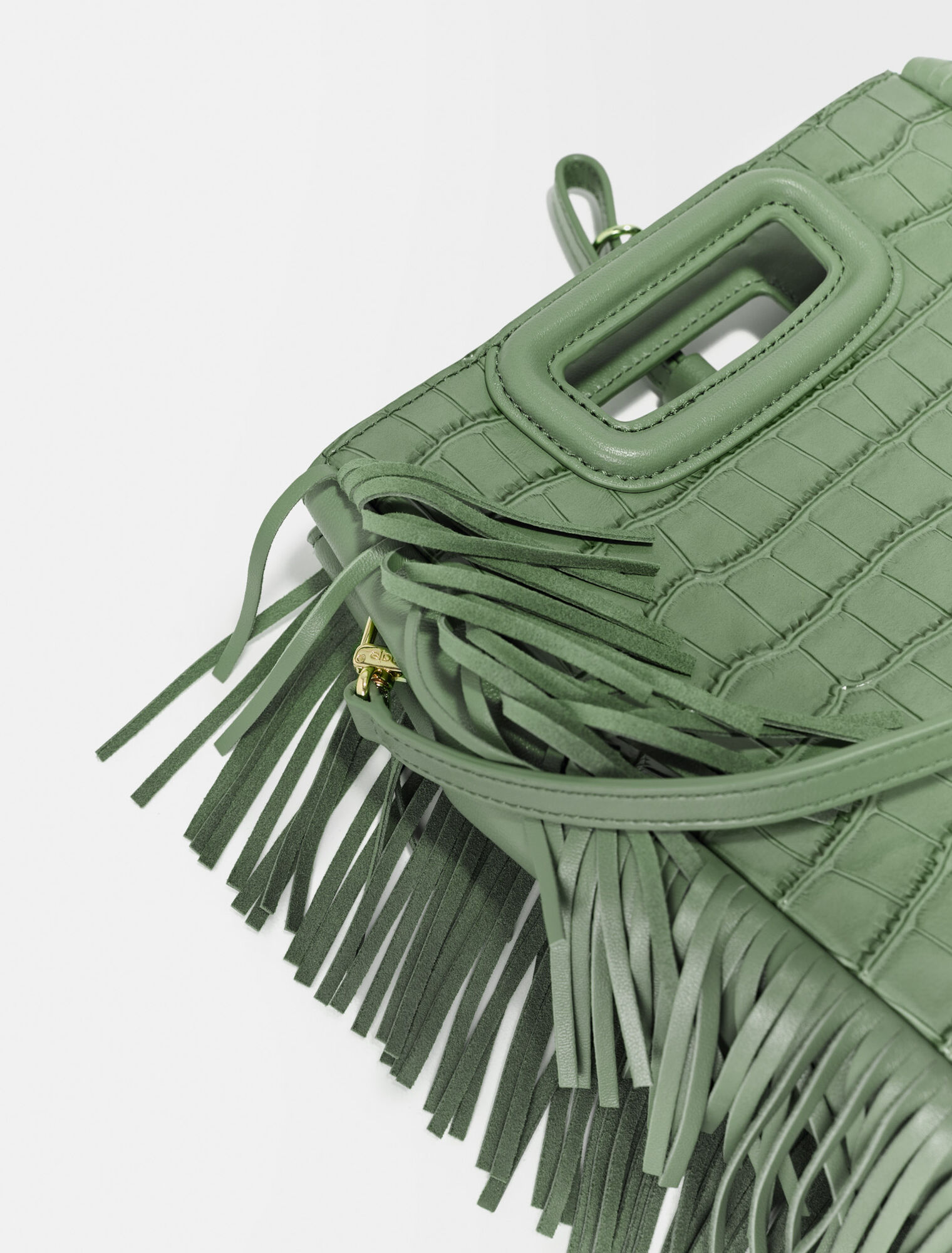 Sac M en cuir croco