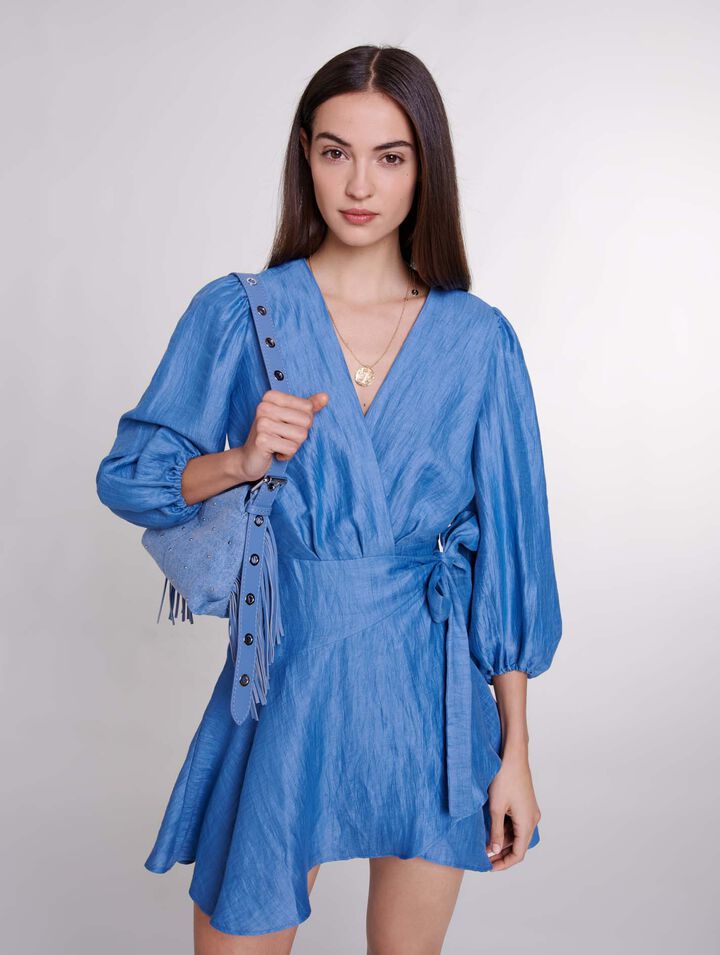 Robe portefeuille en lin