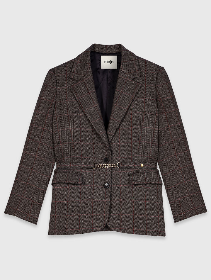 Veste de tailleur avec ceinture