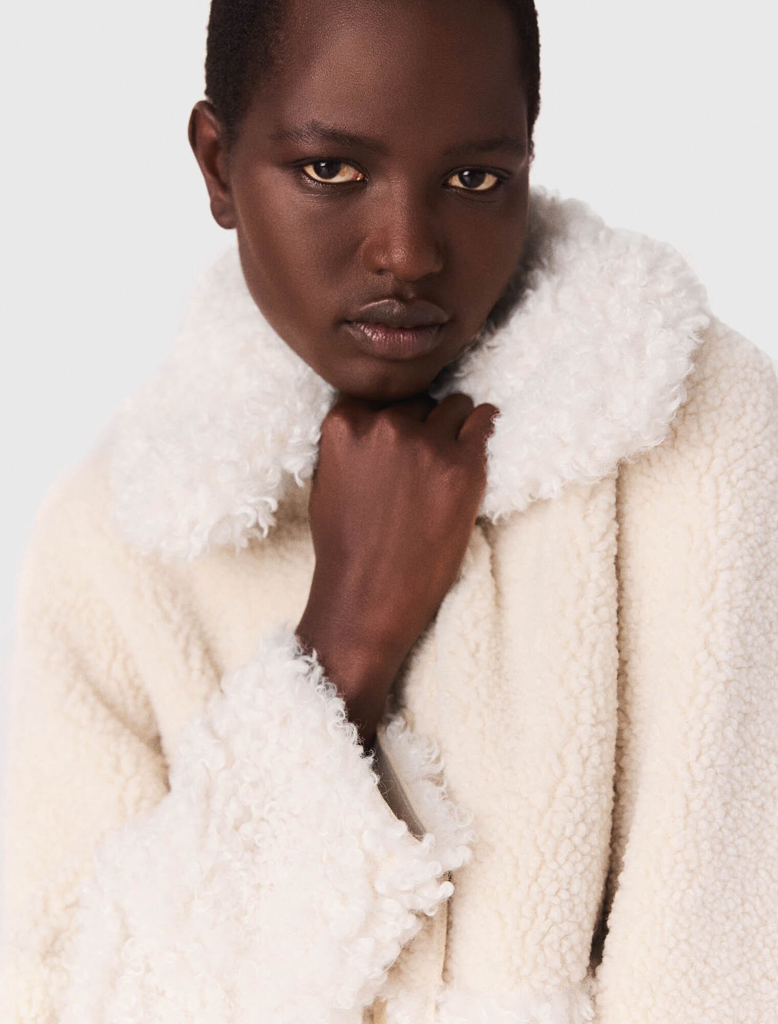 Long faux fur coat