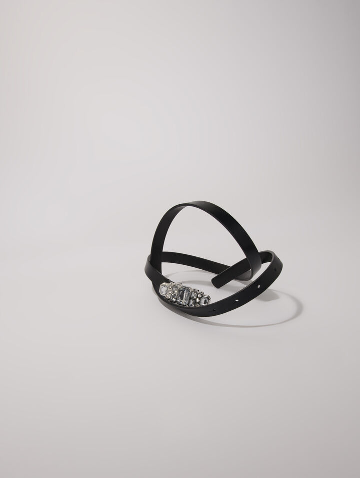 Ceinture fine à strass