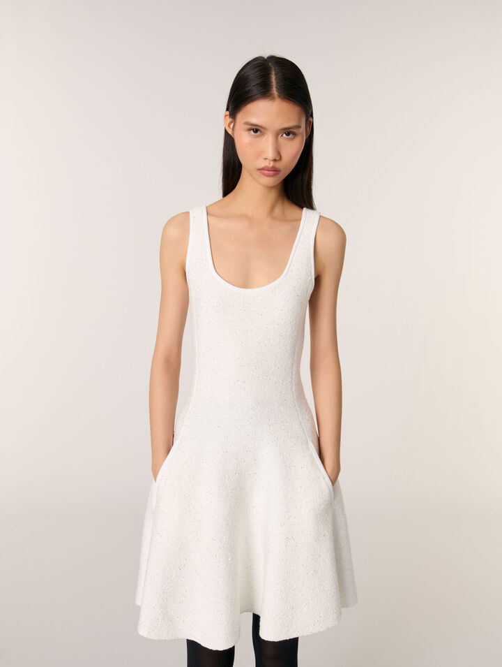 Sequin knit mini dress