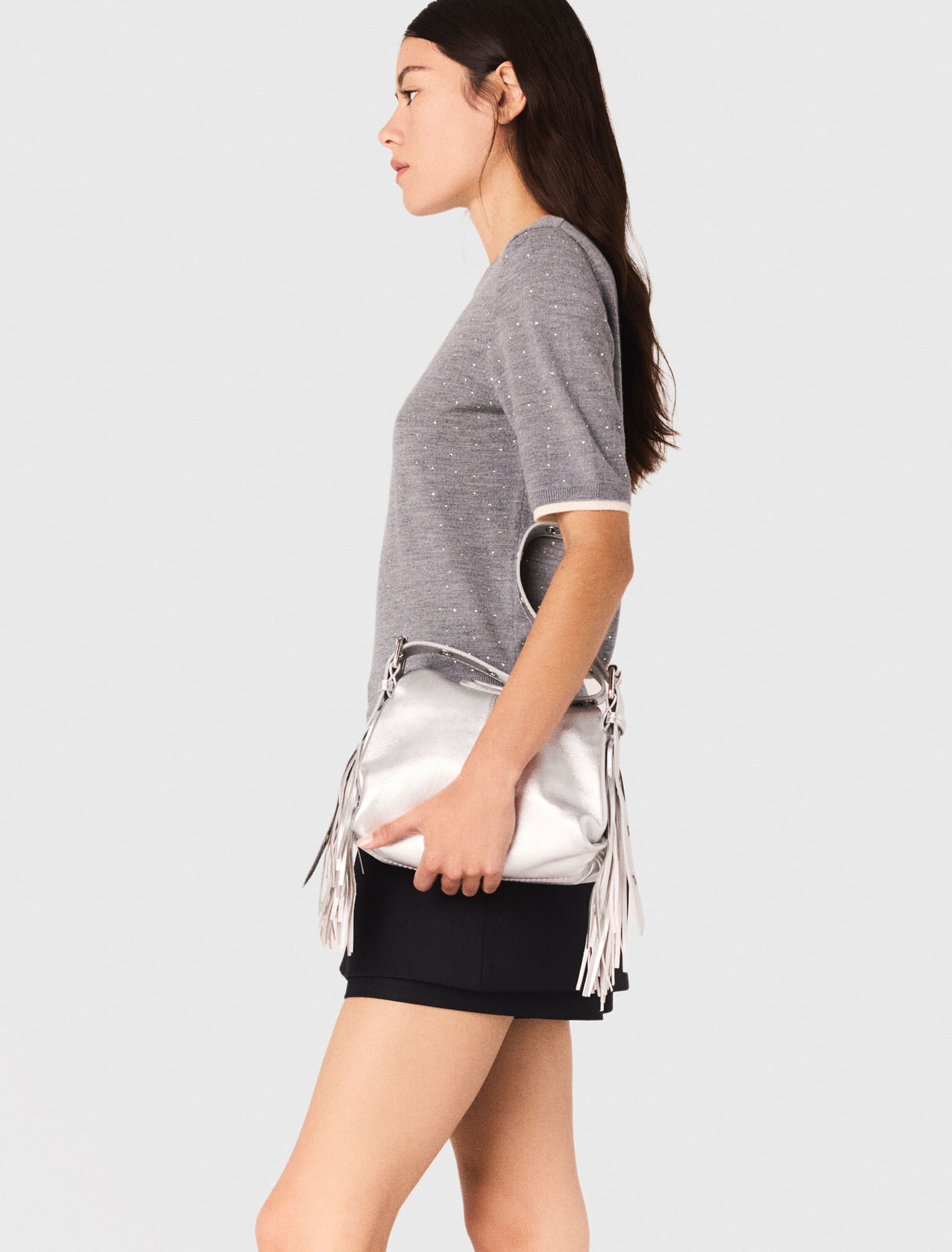 100% wool short-sleeve sweater