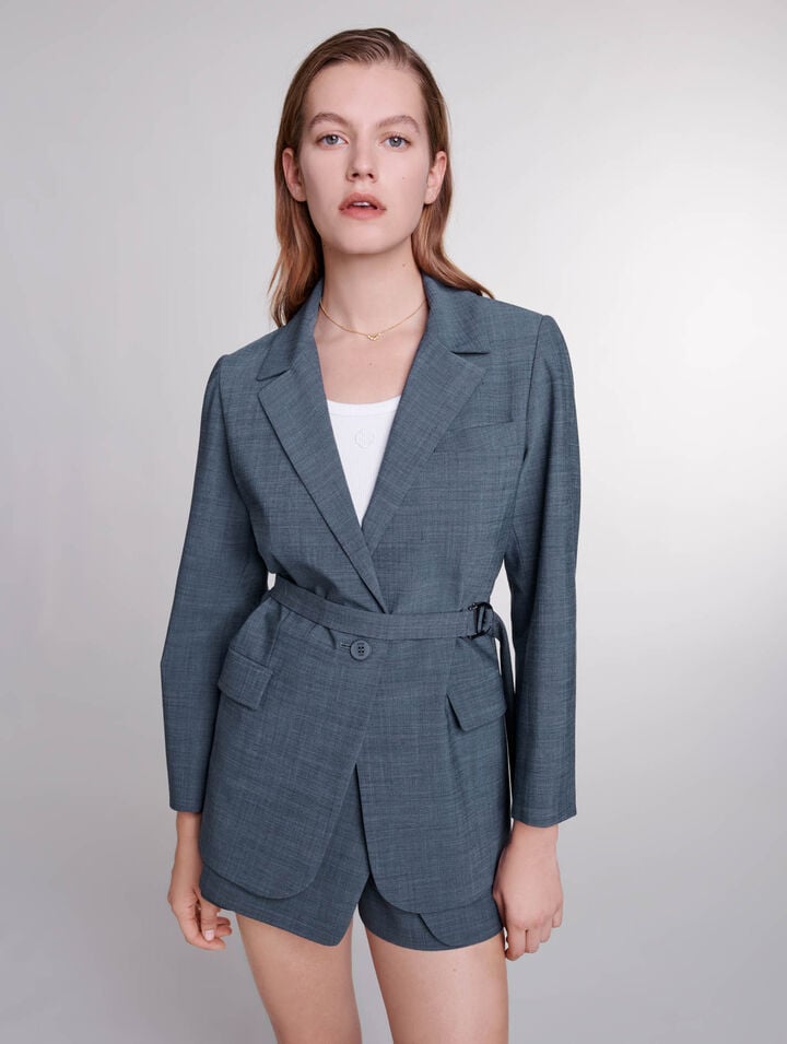 Veste de tailleur à ceinture