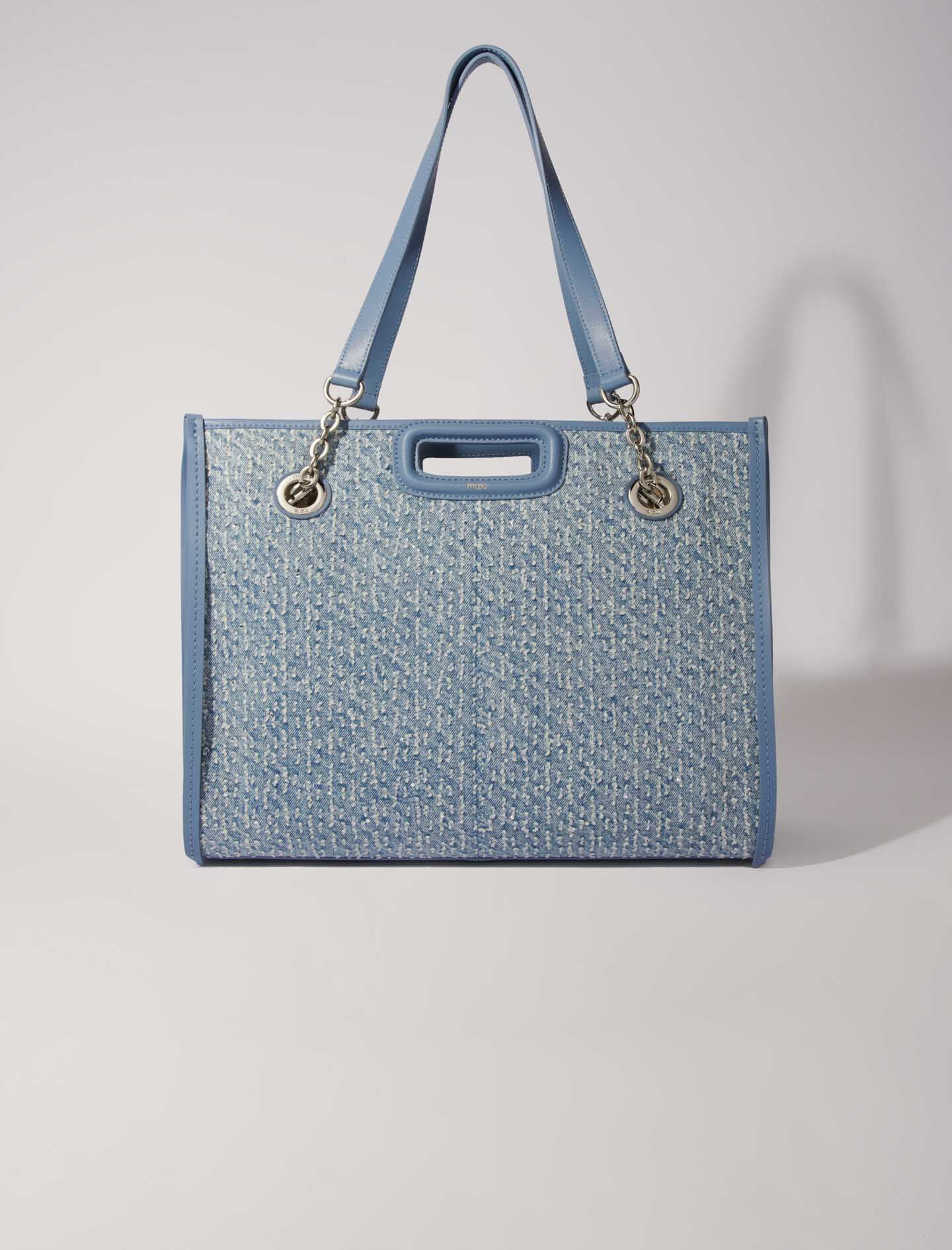 Cabas en toile denim et strass