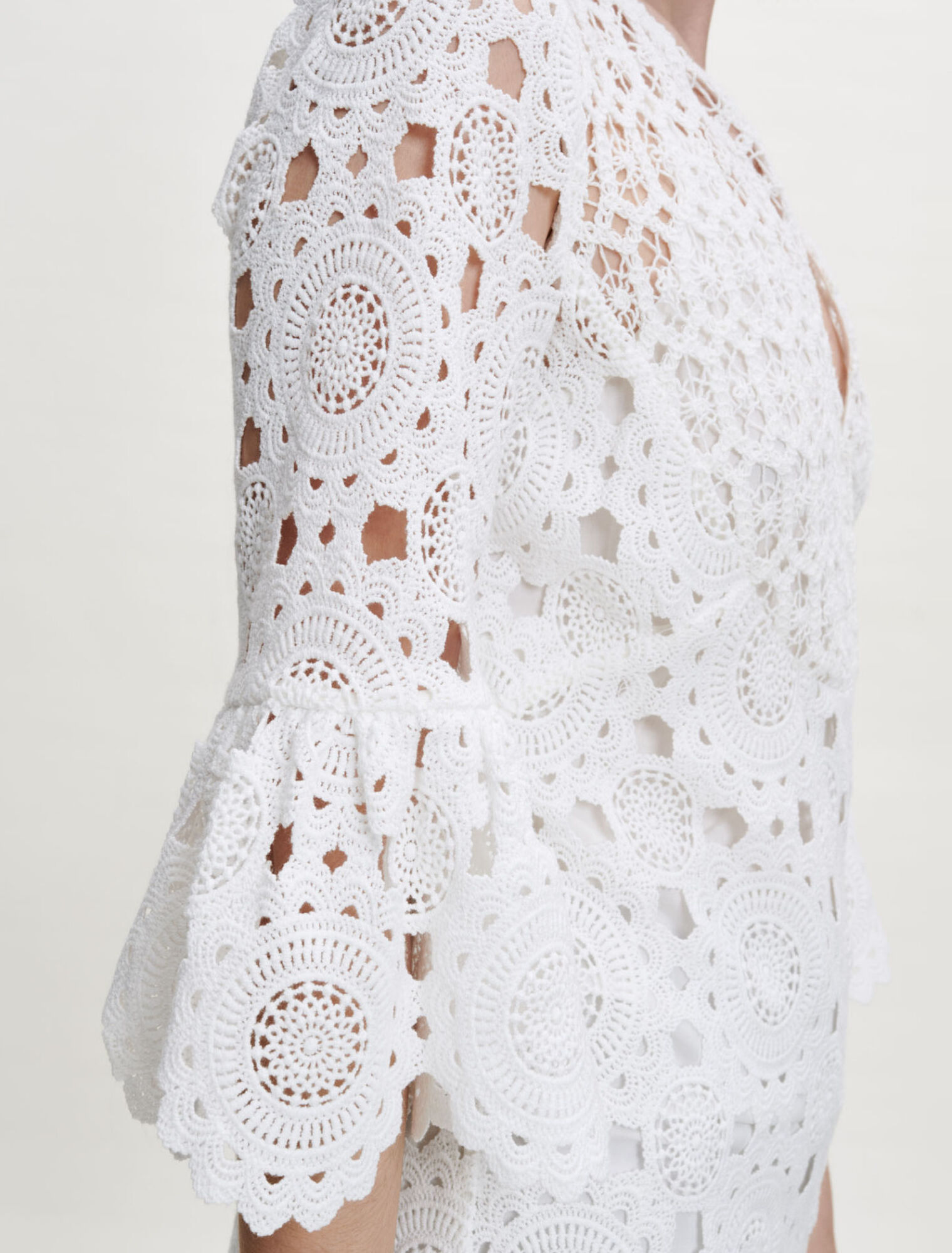Robe en guipure droite
