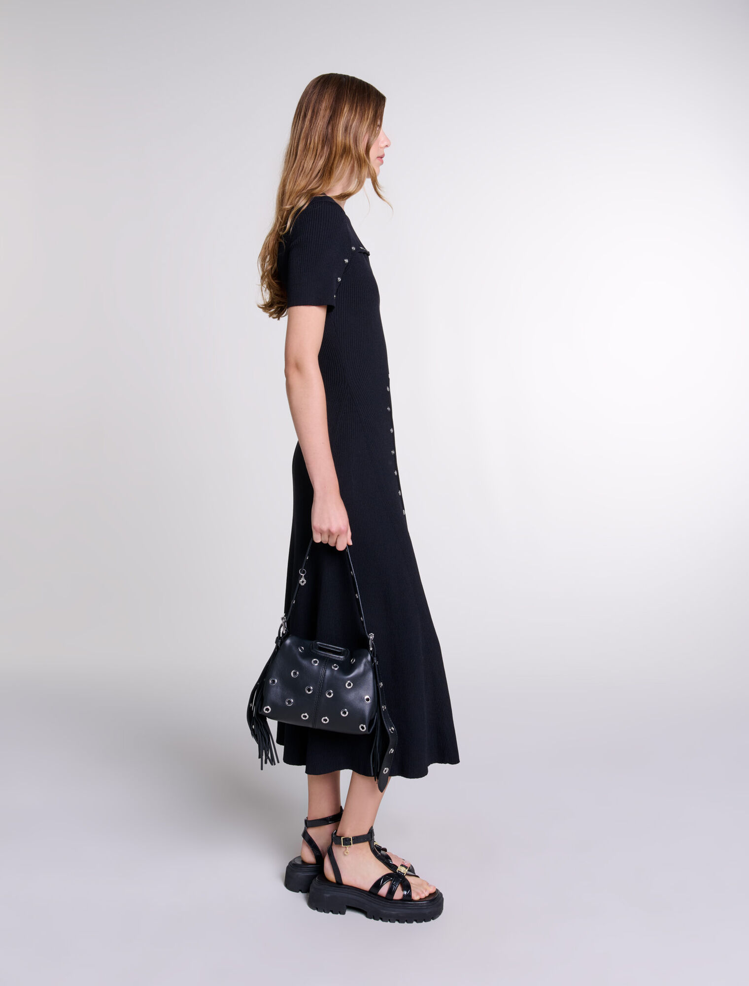 Robe longue en maille