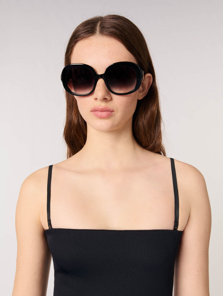 Strapless mesh and taffeta dress