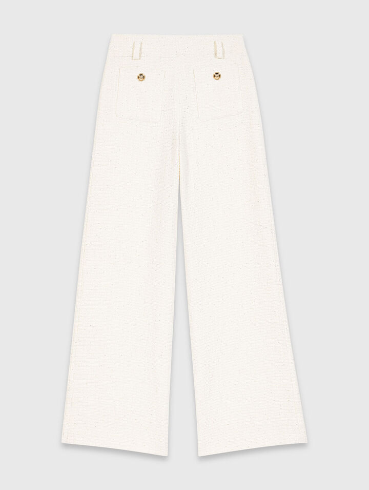 Lurex tweed trousers