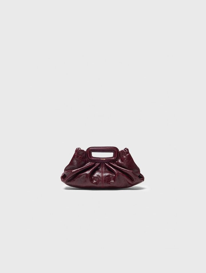Milpli mini Clutch en cuir craquel&eacute;