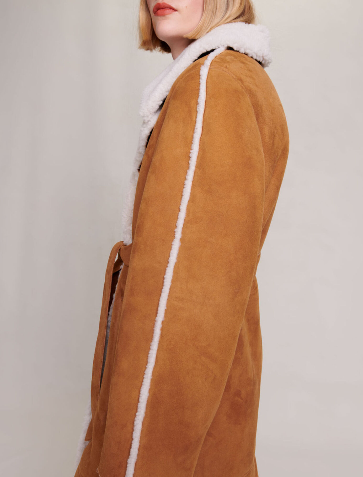 Manteau long shearling