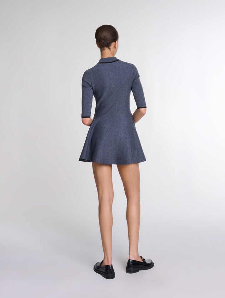 Robe courte en maille