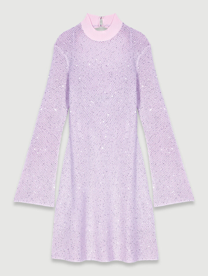 Robe en maille semi-transparente
