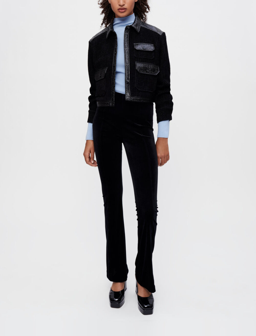 Maje pantalon cuir online