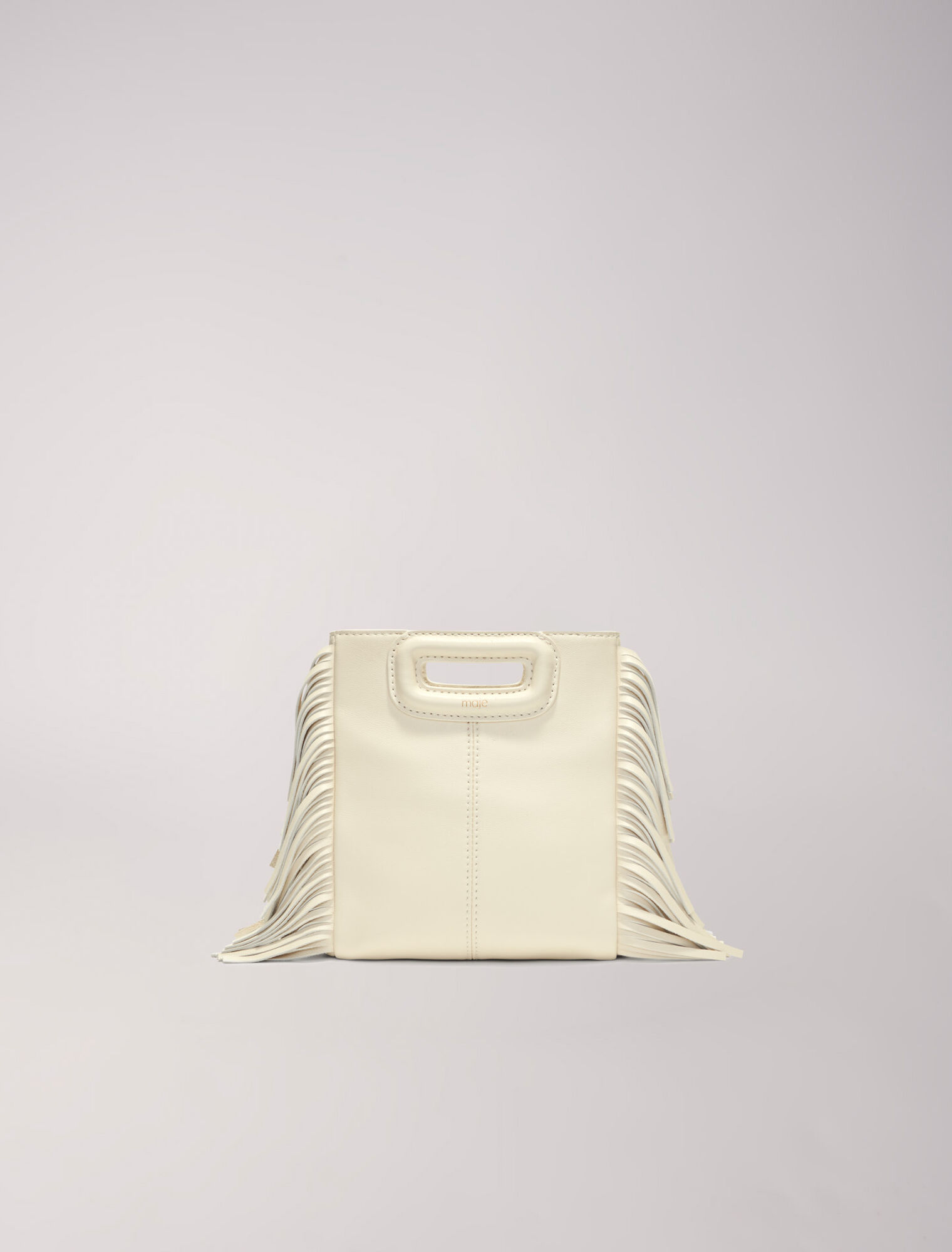Leather mini M bag with chain