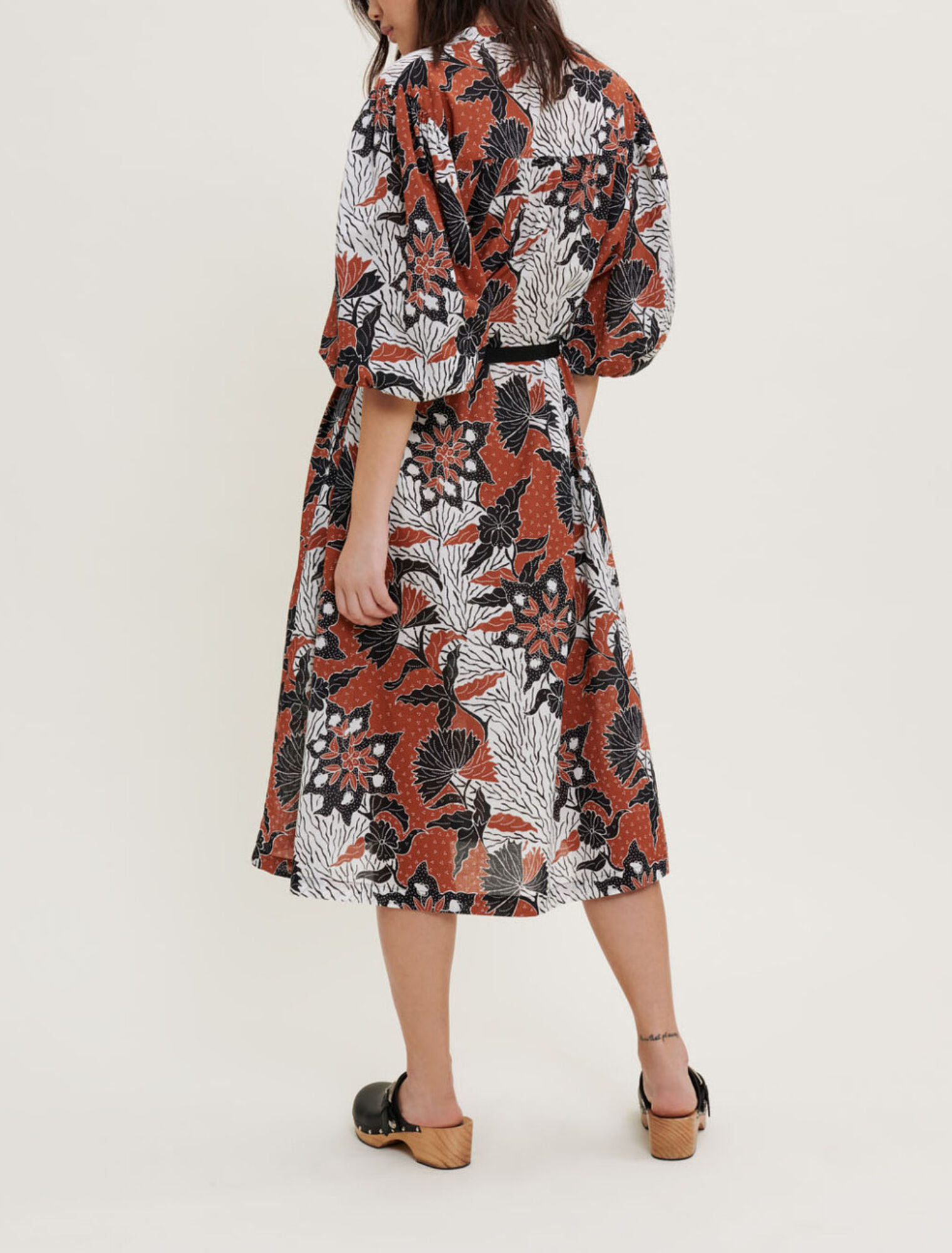 Robe en voile de coton imprimé