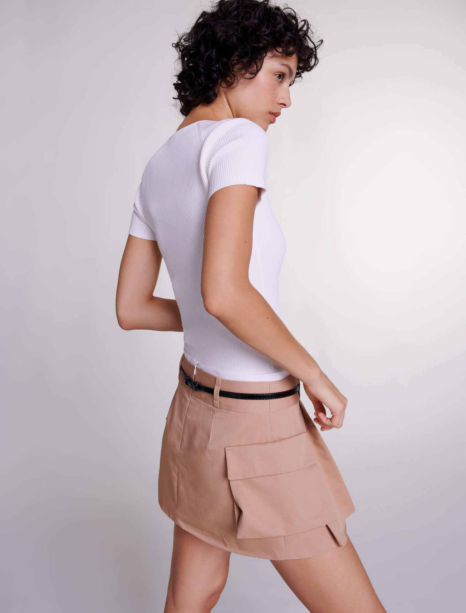 Jupe courte plissée