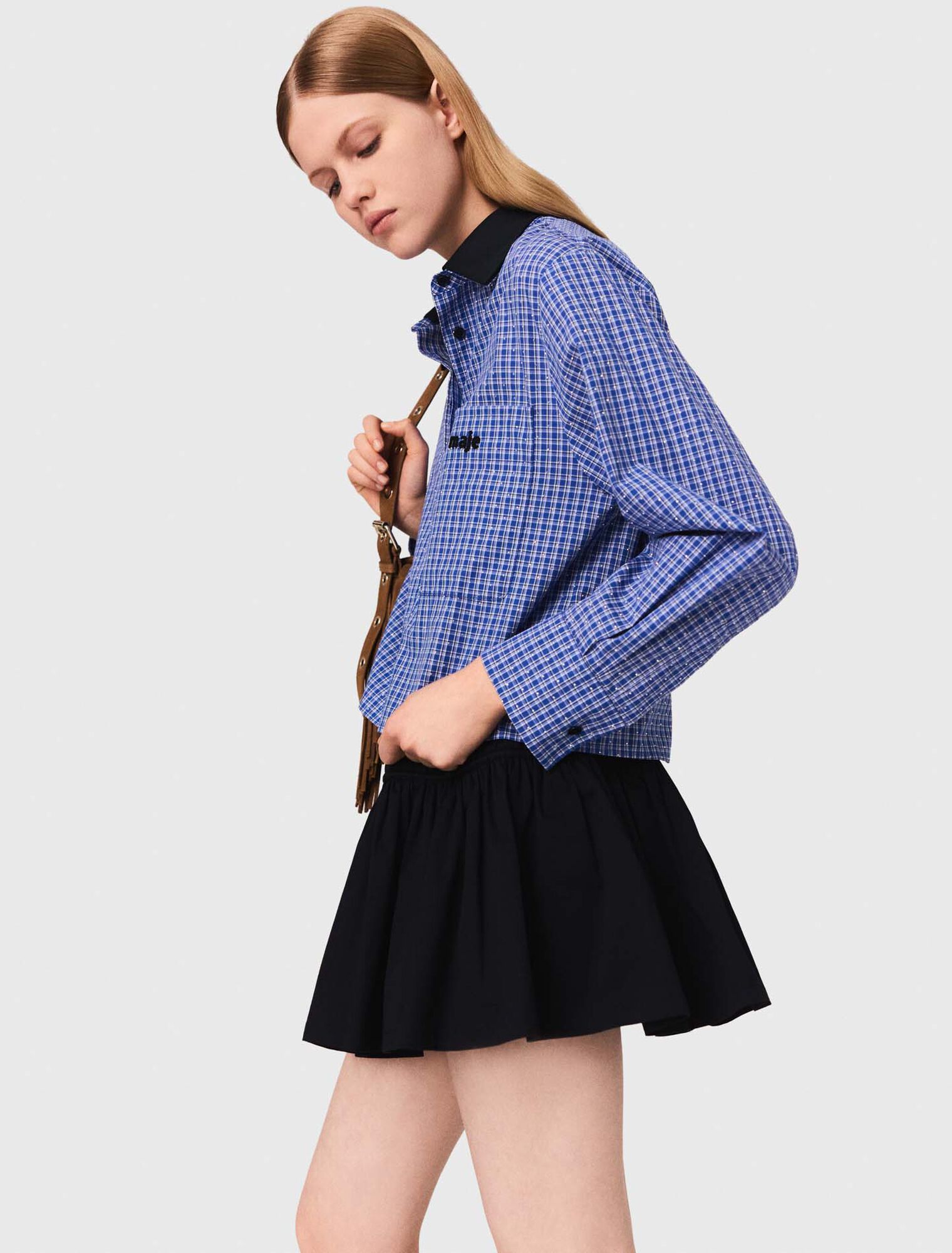 Chemise strassée avec col amovible
