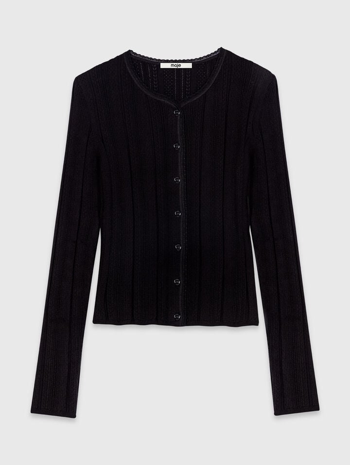 Pointelle knit twinset