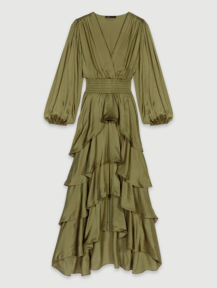 Robe longue à volants