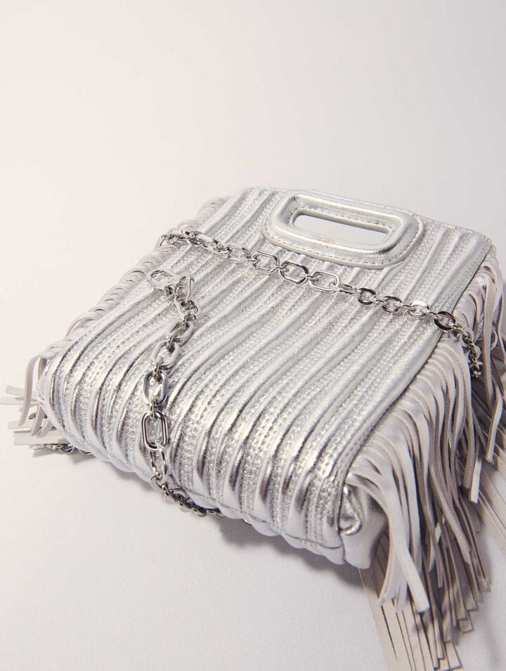 Sac M Mini en cuir matelassé métal