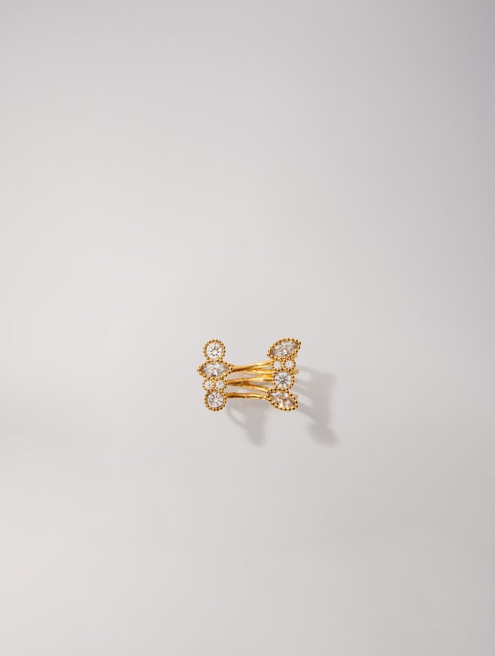 Gold-plated recycled brass ring