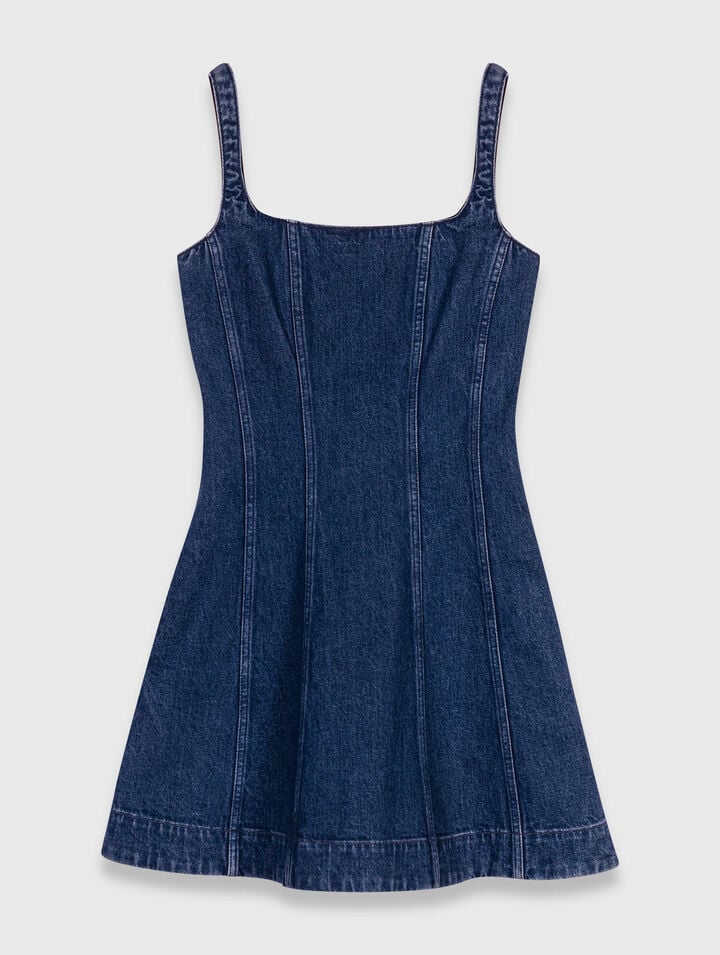 Short denim babydoll dress