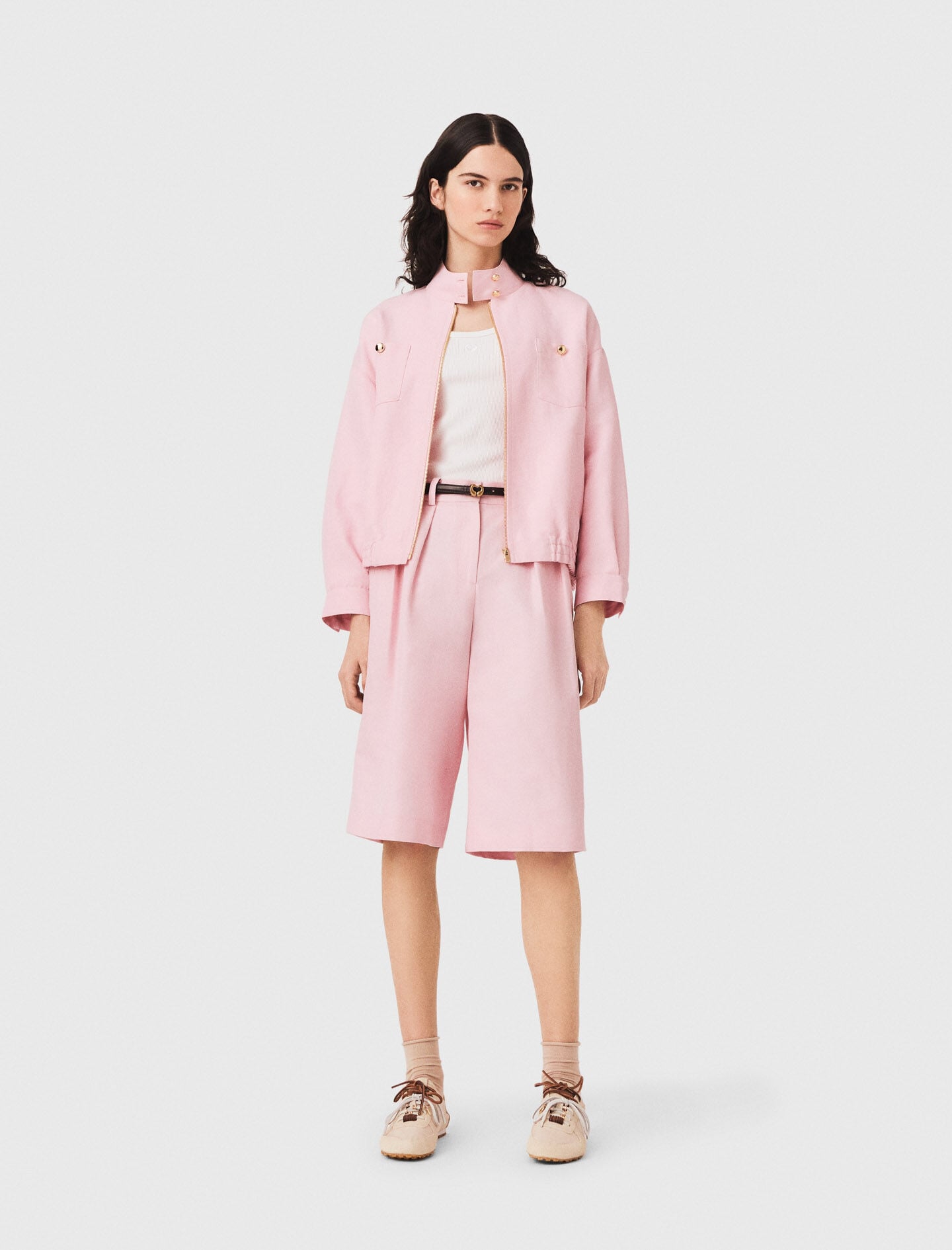 Short tweed jacket Pink For Women | Maje