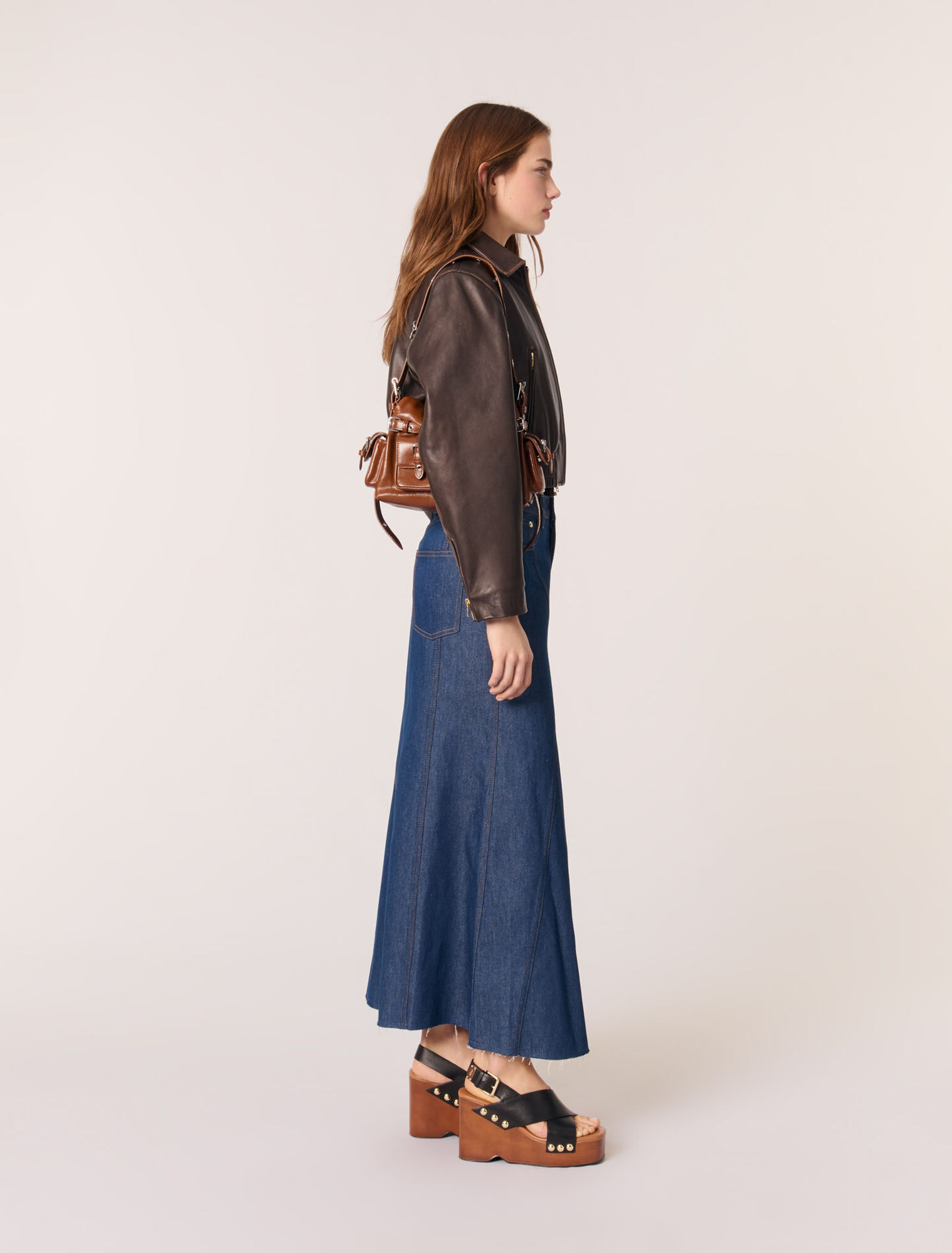 Jupe longue en denim