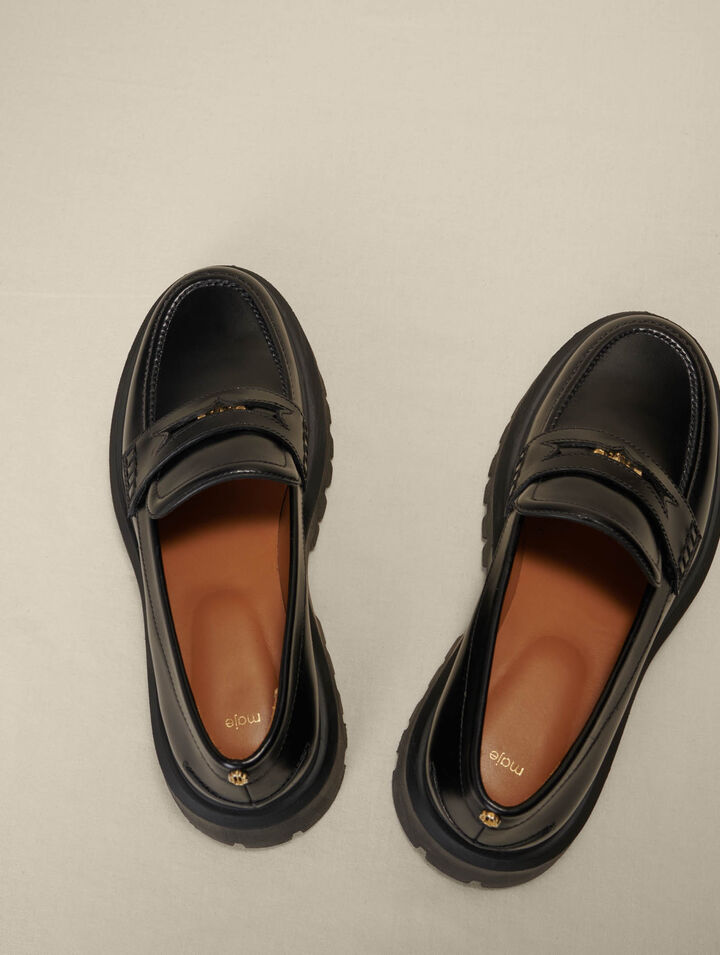 Mocassins en cuir à plateforme