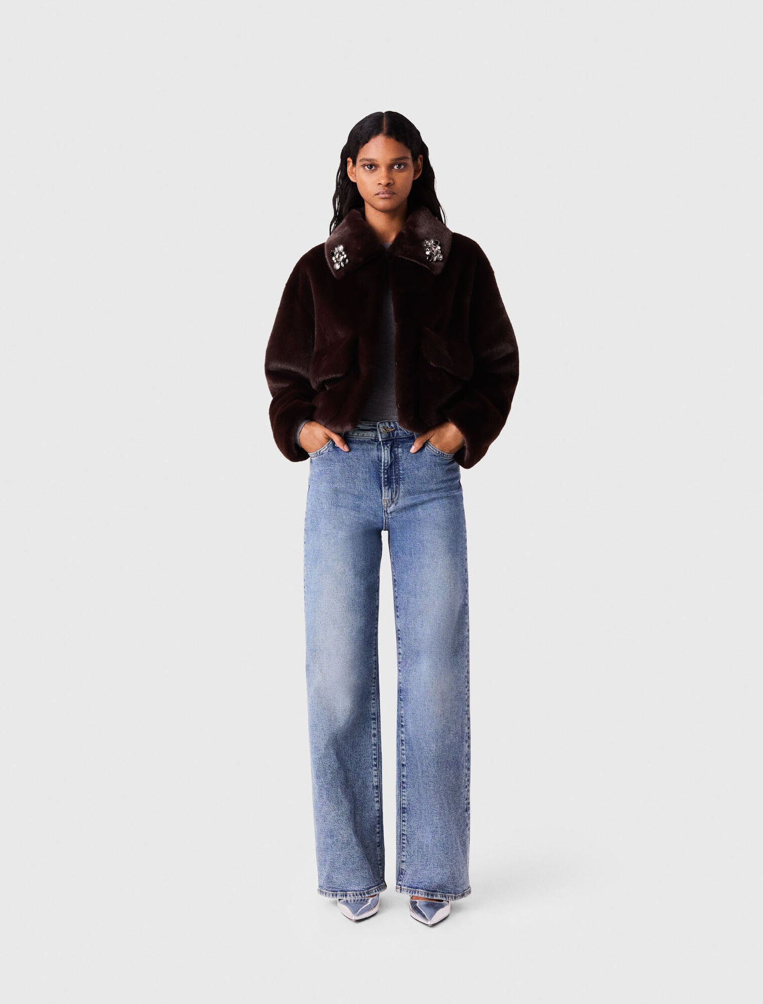 Short faux fur jacket