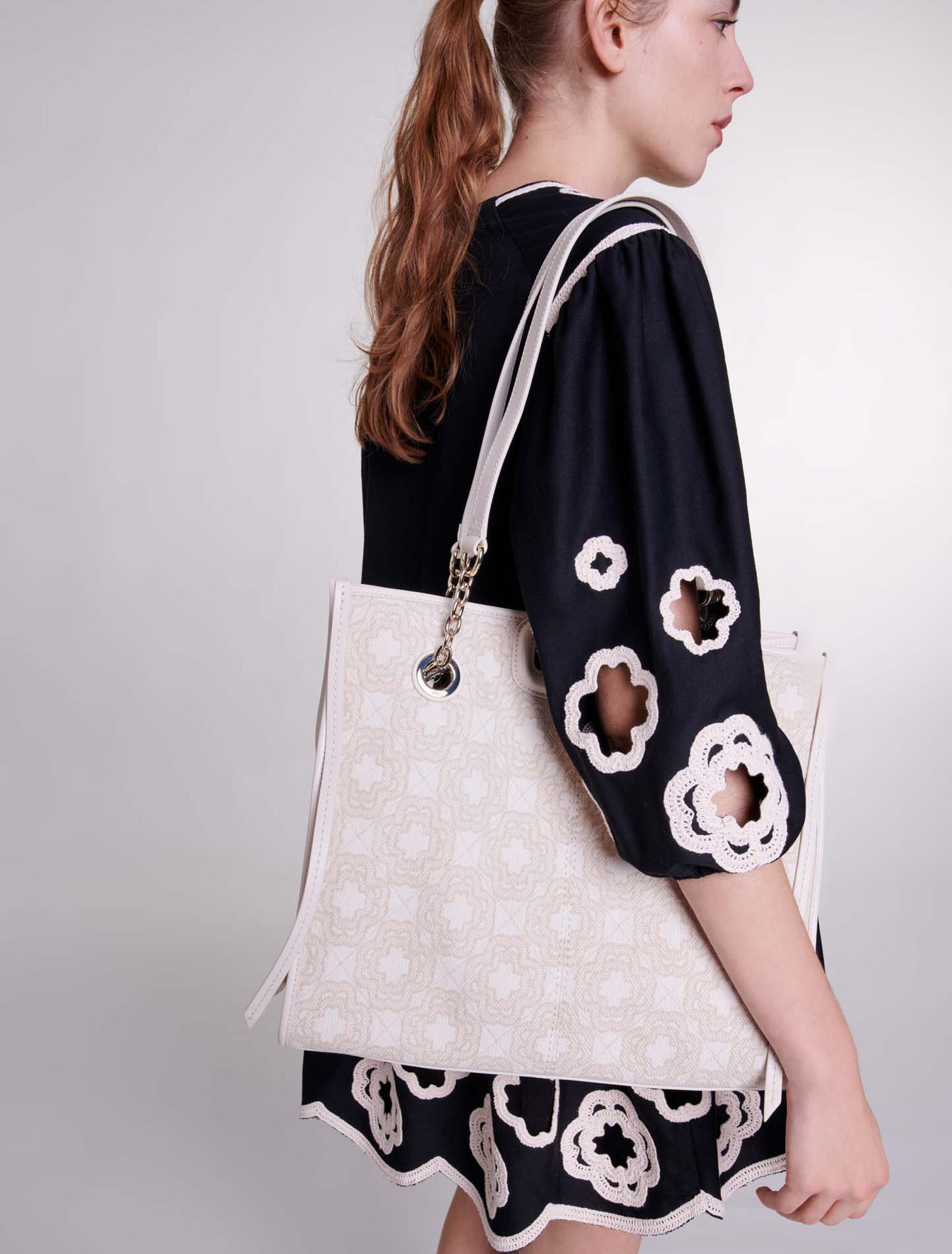 Cabas en toile imprimée clover