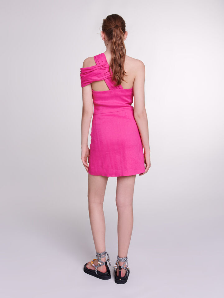 Robe en lin asymétrique