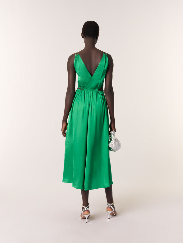 Satin-look maxi dress