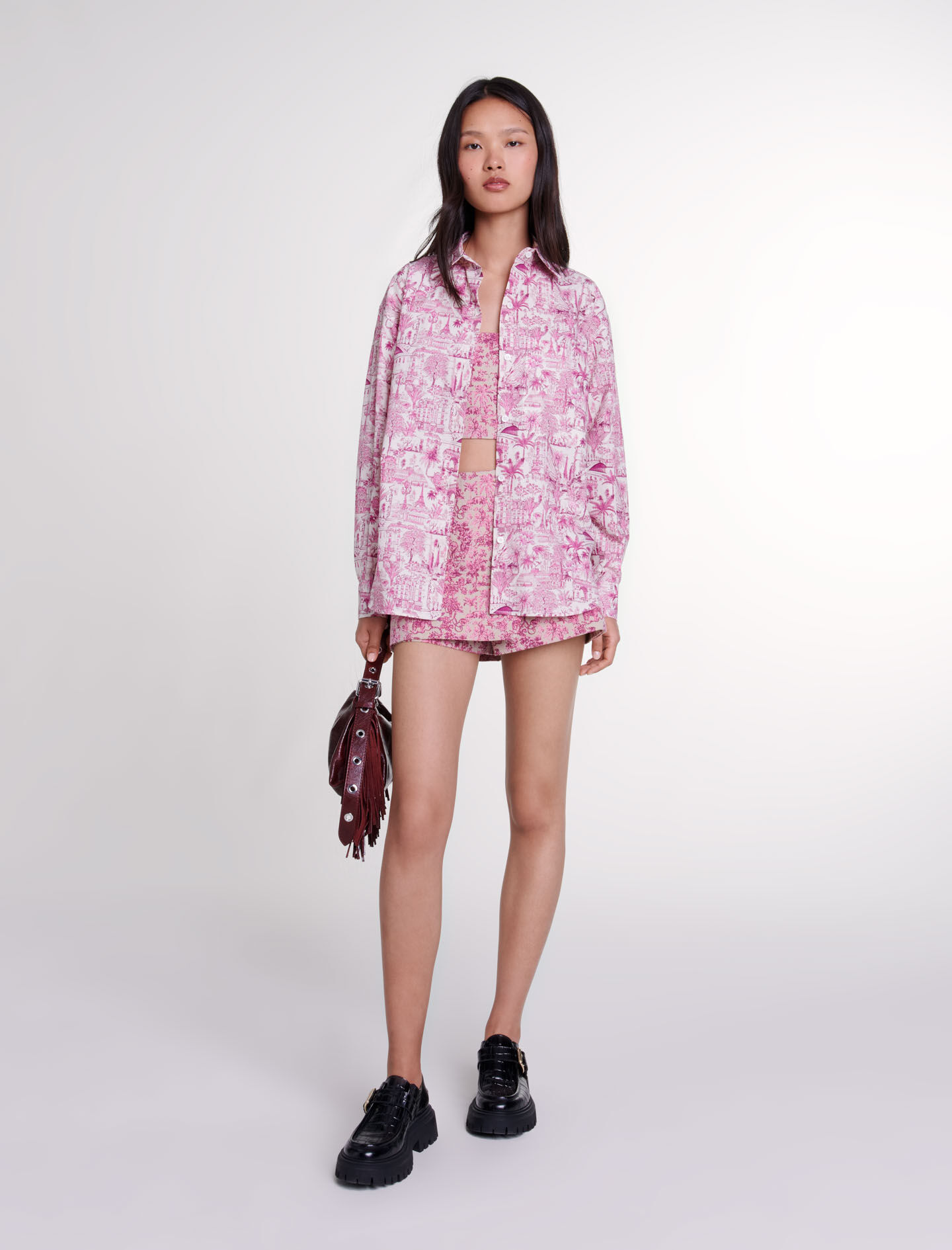 Chemise oversize imprimee