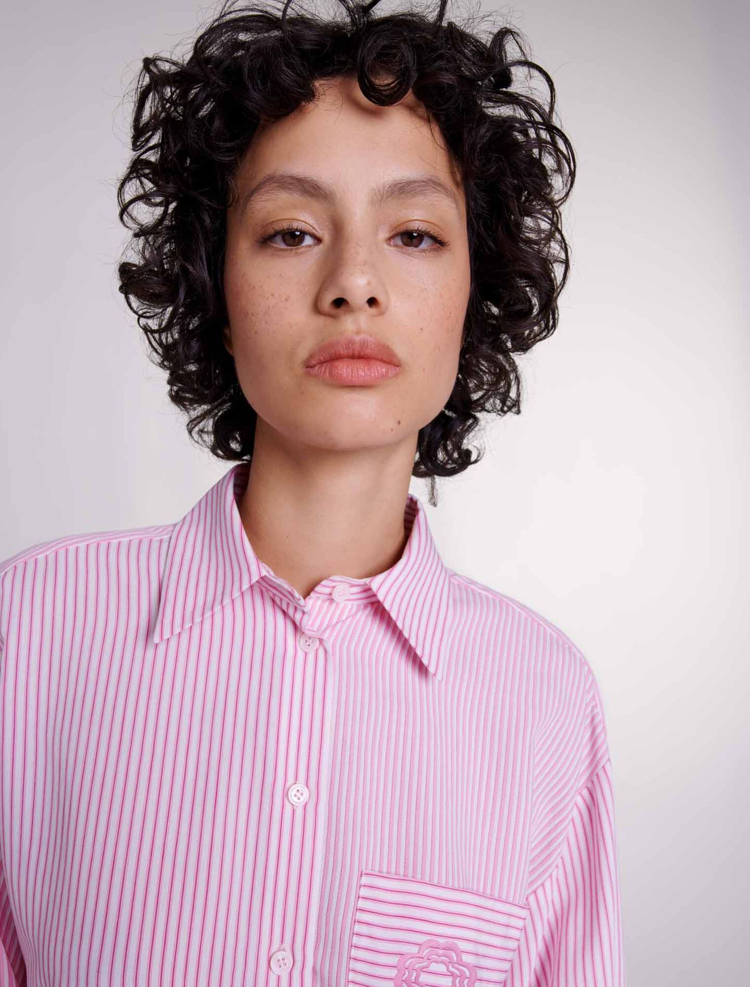 Chemise longue à rayures