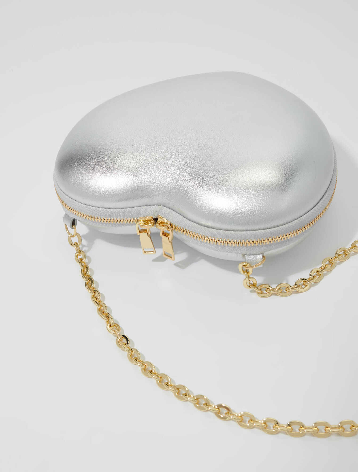Heart-shaped leather bag