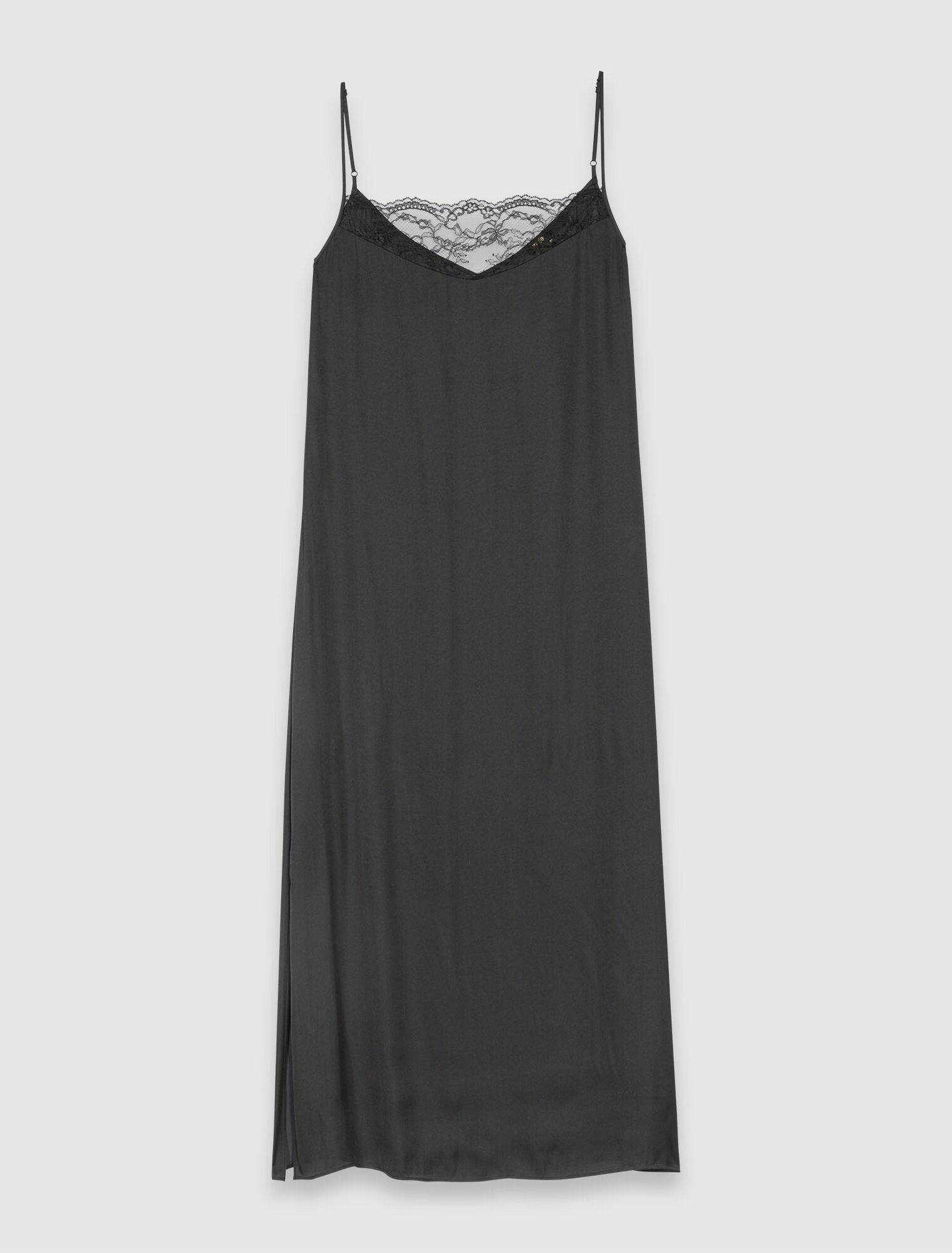 Robe longue en satin